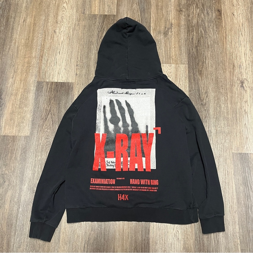 H4X Heavy Weighted H4X X-RAY FRENCH TERRY HOODIE Hoodie Black Men’s Size Large